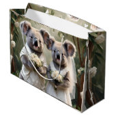Koala Bears Liebe White Weddings, Große Geschenktüte (Rückseite Schrägansicht)