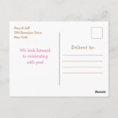 Koala Bear's Picnic Pink Gingham Birthday Postkarte (Rückseite)