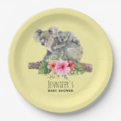 Koala Bears Wasserfarbe Niedliche Mama & Baby Dusc Pappteller (Vorderseite)