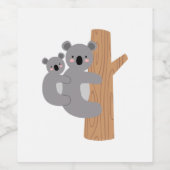 Koala Bears Weinetikett (Einzelnes Label)
