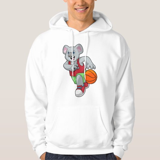 Koala bei Basketball Sports Hoodie (Vorderseite)