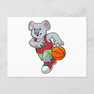 Koala bei Basketball Sports Postkarte