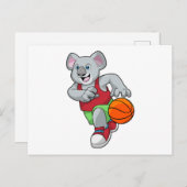 Koala bei Basketball Sports Postkarte (Vorne/Hinten)
