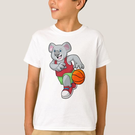 Koala bei Basketball Sports T-Shirt (Vorderseite)