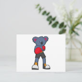 Koala beim Boxen mit Boxhandschuhen Postkarte (Stehend Vorderseite)