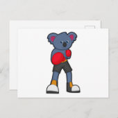 Koala beim Boxen mit Boxhandschuhen Postkarte (Vorne/Hinten)