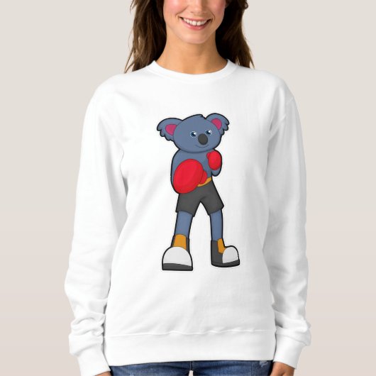 Koala beim Boxen mit Boxhandschuhen Sweatshirt (Vorderseite)