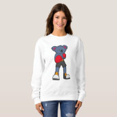 Koala beim Boxen mit Boxhandschuhen Sweatshirt (Vorne ganz)