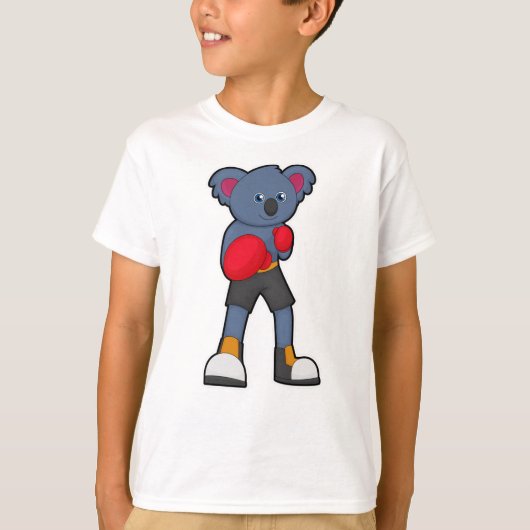 Koala beim Boxen mit Boxhandschuhen T-Shirt (Vorderseite)