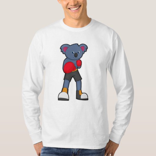 Koala beim Boxen mit Boxhandschuhen T-Shirt (Vorderseite)
