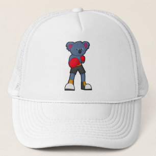 Koala beim Boxen mit Boxhandschuhen Truckerkappe