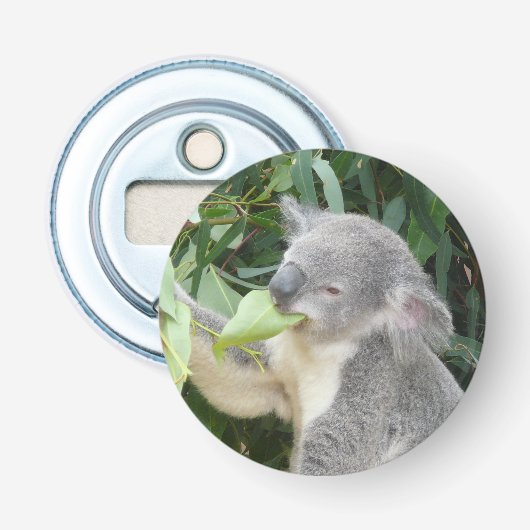Koala beim Essen eines Eukalyptusblatts Flaschenöf Flaschenöffner (Vorderseite)