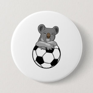 Koala beim Fußballsport Button