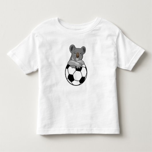 Koala beim Fußballsport Kleinkind T-shirt (Vorderseite)