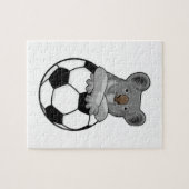 Koala beim Fußballsport Puzzle (Horizontal)