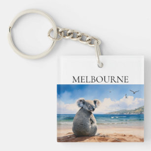Koala beobachtet den Ozean Australien Schlüsselanhänger