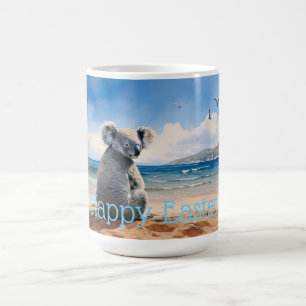 Koala beobachtet den Ozean Frohe Ostern Kaffeetasse