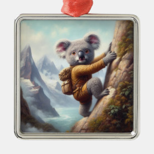Koala Bergsteigen Ornament Aus Metall