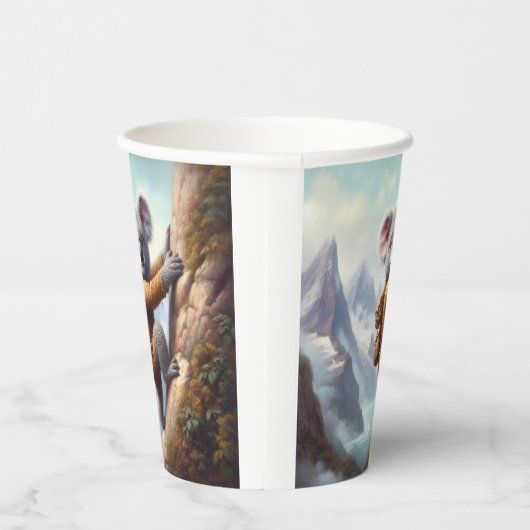 Koala Bergsteigen Pappbecher (Rechts)