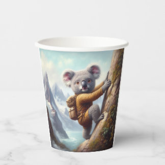 Koala Bergsteigen Pappbecher