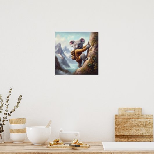 Koala Bergsteigen Poster (Küche)