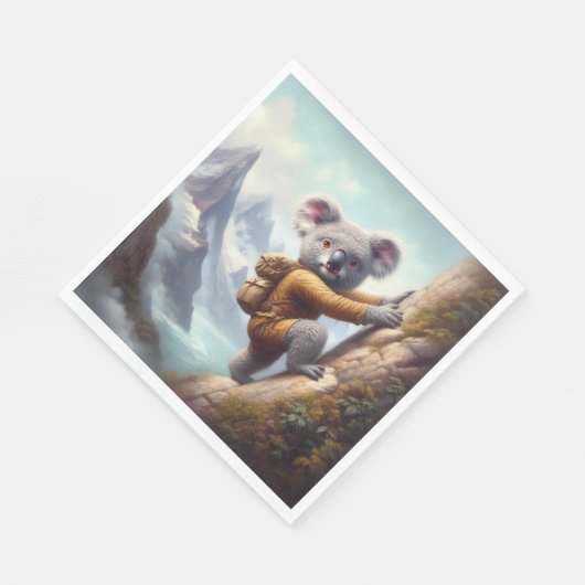 Koala Bergsteigen Serviette (Ecke)
