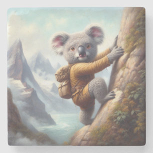 Koala Bergsteigen Steinuntersetzer