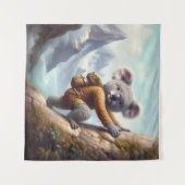Koala Bergsteigen Wandteppich (Vorderseite (Horizontal))