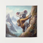 Koala Bergsteigen Wandteppich (Vorderseite)