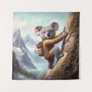 Koala Bergsteigen Wandteppich