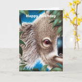 Koala Birthday Card Karte (Gelbe Blume)