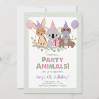 Koala Birthday Einladung