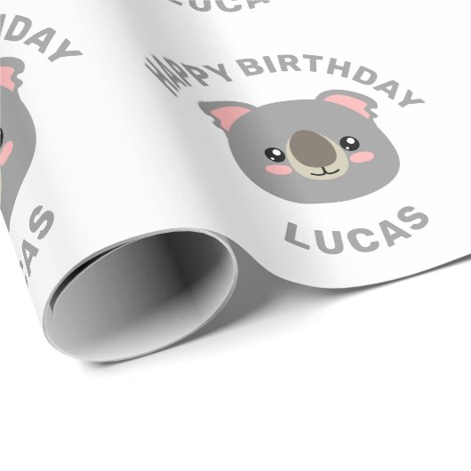 Koala Birthday Geschenkpapier (Rolleneckpunkt)