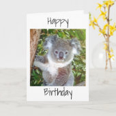 "KOALA BIRTHDAY GREETINGS" KARTE (Gelbe Blume)