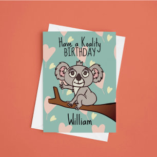 Koala Birthday Karte