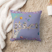 Koala Birthday Niedlich Koalas Kinder Lila Cushion Kissen (Decke)