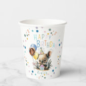 Koala Birthday Paper Cups Pappbecher (Vorderseite)