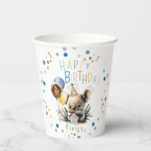 Koala Birthday Paper Cups