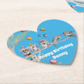 Koala Birthday Party Blue Paper Party Untersetzer (angewinkelt)