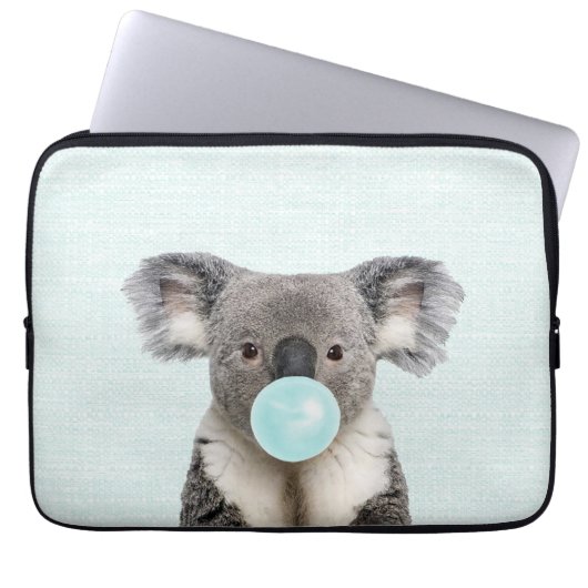 Koala Blasa a Blue Bubble gum Laptopschutzhülle (Vorderseite)