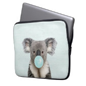Koala Blasa a Blue Bubble gum Laptopschutzhülle (Vorderseite Links)