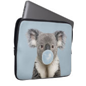 Koala Blasst ein blaues Blasen-Kaugummi-Poster Laptopschutzhülle (Vorne Rechts)