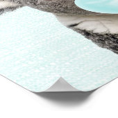 Koala Blasst ein blaues Blasen-Kaugummi-Poster Poster (Ecke)