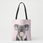 Koala bläst rosa Kaugummi Tasche (Vorderseite)