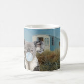 Koala Blowgum am Strand Kaffeetasse (VorderseiteRechts)
