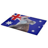 Koala Blows blauer Kaugummi australische Flagge Schneidebrett (Ecke)