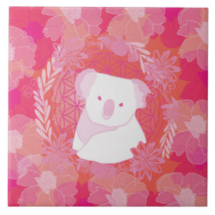 Koala Blume des Lebens Fliese
