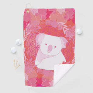 Koala Blume des Lebens Golfhandtuch