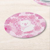 Koala Blume des Lebens Runder Pappuntersetzer (Angewinkelt)