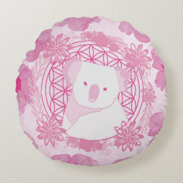 Koala Blume des Lebens Rundes Kissen